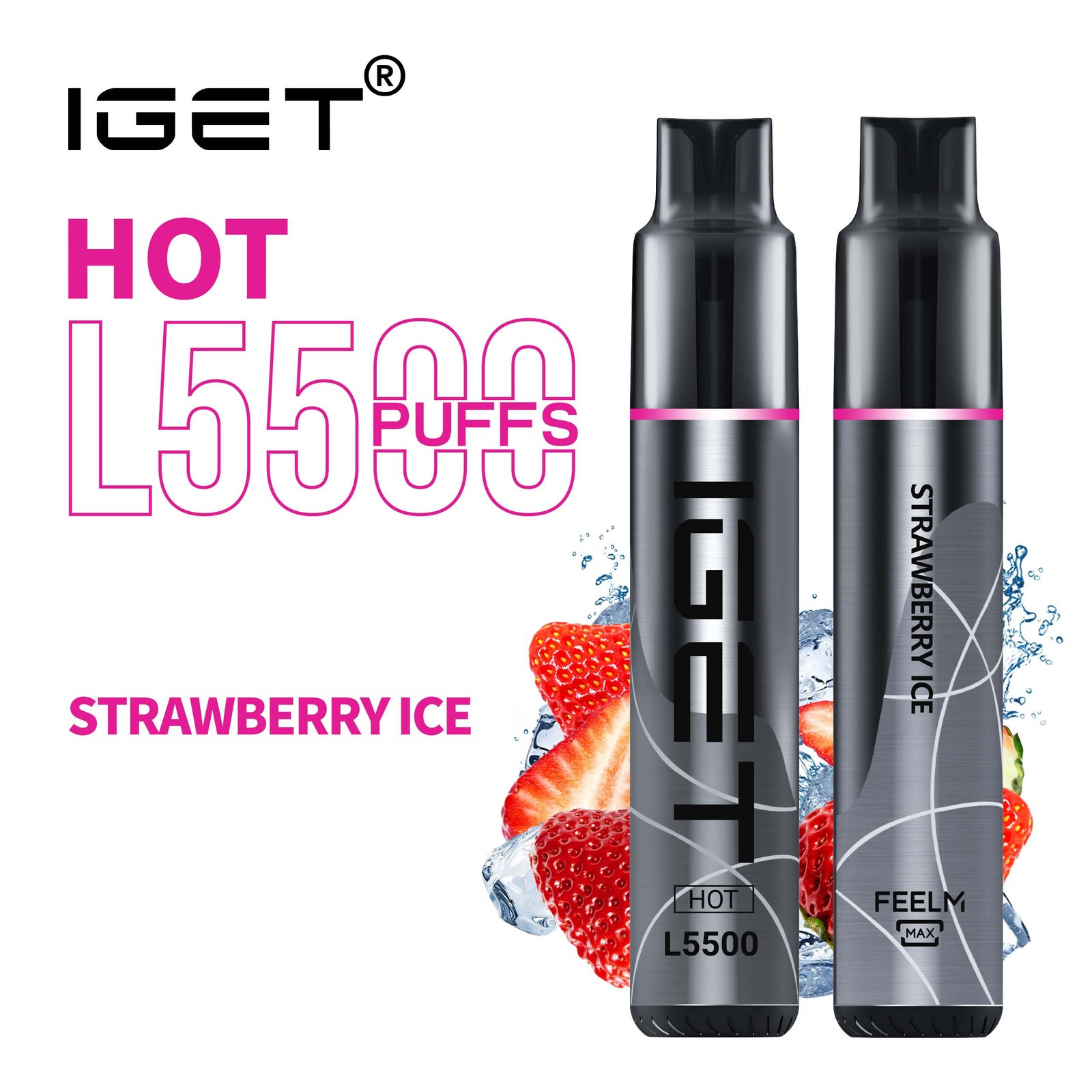 Sleek iGet Hot vape device showcasing modern design and portability